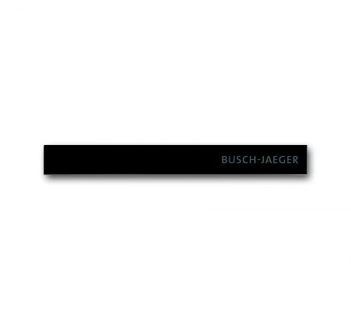 Busch-Jaeger 6352-825-101 Abschlussleiste unten mit Temperaturfühler und Schriftzug, Busch-priOn® Glas schwarz