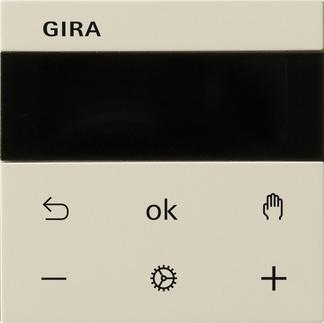 Gira 539301 S3000 RTR Display System 55 Cremeweiß Raumtemperaturregler