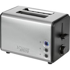Bomann 613711 TA 1371 CB Estate schwarz-inox Toaster