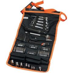 Black & Decker A7063-QZ BLACK+DECKER Mechaniker-Set mit Rolltasche, 76-teilig, Werkzeug-Set