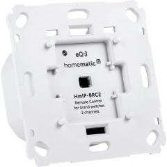 Homematic IP 152000A0 Smart Home Wandtaster für Markenschalter 2fach (HmIP-BRC2)