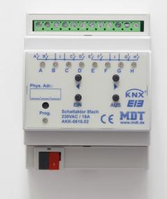 MDT AKK-0816.03 Schaltaktor 8-fach, 4TE REG, 16A, 230VAC
