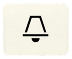 Jung 33K Kalotte mit Symbol, lichtundurchlässig, weiß, Symbol Klingel