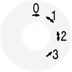 Jung SKS1101-4WW Skalenscheibe, Symbol 3-Stufen-Schalter, alpinweiß