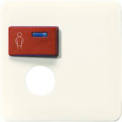 Jung 071B Abdeckung für Ackermann, Typ 73071, 73075 A, rot, Serie CD, weiß