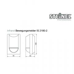 Steinel 603915 IS 2180-2 Bewegungsmelder, 0-180°, Aufputz, silber, matt, IP54, 1000W