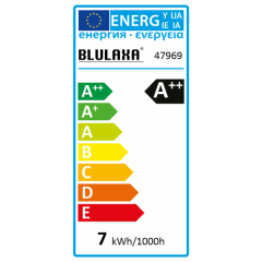 Blulaxa 47969 LED Filament Lampe Birnenform 7 Watt WW, Glas (klar) , E27