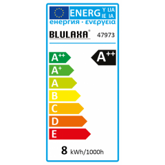 Blulaxa 47973 LED Filament Lampe Birnenform 8 Watt WW, Glas (klar) , E27