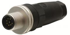 ABB Stotz-Kontakt M12-C04 , M12-Stiftstecker 8-polig mit Schraubanschluss, Kabeldurchmesser: 2.5 - 6.5 mm , 2TLA020055R1700
