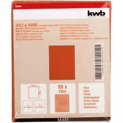 KWB 800060 Schleifpapier K 60 Holz (50 Bogen = 1 Pack)