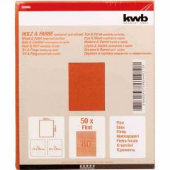 KWB 800080 Schleifpapier K 80 Holz (50 Bogen = 1 Pack)