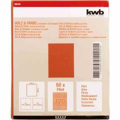 KWB 800120 Schleifpapier K120 Holz (50 Bogen = 1 Pack)
