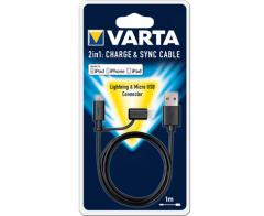 Varta Lade-und Daten-Kabel 2in1Micro USB LA