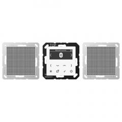 Jung DABA2BTWW Smart Radio DAB+ Bluetooth®, Set Stereo, Serie A, alpinweiß