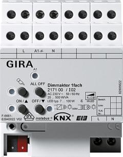 Gira 217100 Universal-Dimmaktor 1fach 500 W KNX REG