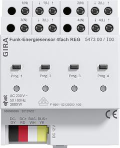 Gira 547300 Funk-Energiesensor REG 4fach Gira eNet