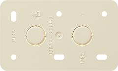 Gira 008213 Montageplatte 2fach-Steckdosen Aufputz Cremeweiß