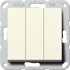 Gira 283001 Wippschalter Ein/Aus 3fach System 55 Cremeweiß