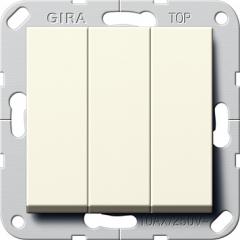 Gira 283201 Wippschalter Wechsel 3fach System 55 Cremeweiß