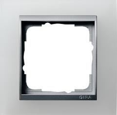 Gira 021150 1fach-Abdeckrahmen für Farbe Alu Gira Event Opak Weiß