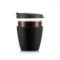 Bodum 12091-01 JOYCUP Travel Mug, doppelwandig, mit Deckel, 0.4 l, Kunststoff (Schwarz)