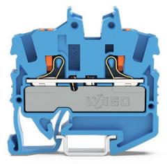 Wago 2252-1204 Mini Push-in CAGE CLAMP 2,5qmm blau 2 Leiter Durchgangsklemme