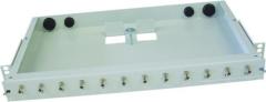 Paschke Datensysteme 410100-24SA mit 24x ST Kupplungen MM OM1/OM2 19 1HE Spleissbox RAL7035 ausz.