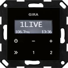 Gira 228405 UP-Radio RDS ohne Lautsprecher System 55 Schwarzglasoptik