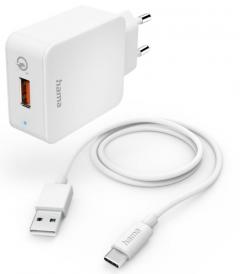 Hama 201626 USB-C, 19,5 W, 1,5 m, weiß Schnellladegerät
