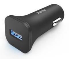 Hama 201634 mit USB-A-Buchse, 6 W, schwarz Auto-Ladegerät