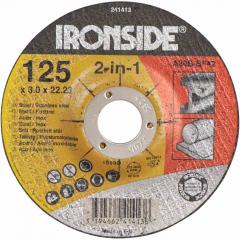 IRONSIDE 241413 Trennsch.125x3,0mm Metall gekröpft,Bohrung 22m