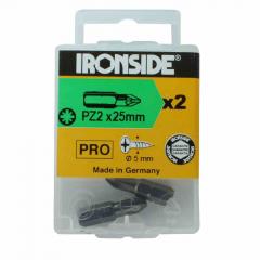IRONSIDE 244410 2St. Bits PZ 2 x 25mm Pozidriv