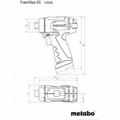 Metabo 600080500 Akku-Bohrschr.PowerMaxx BS Basic 2x2,0 Ah