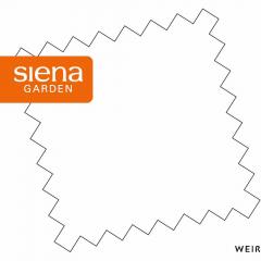Siena Garden 261633 Dach zu Berlino 4x4, weiß 250g/m² Polyester, PU-bes