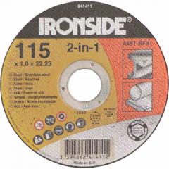 IRONSIDE 241411 Trennscheibe 115x1,0x22 für Stahl+Inox