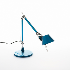 Artemide Tolomeo Micro Table blau mit Fuss Tischleuchte - A011850