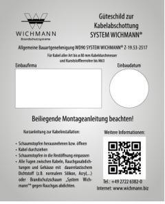 Wichmann 00100102-WD90-20 WD90, 20er Set Kennzeichnungsschilder