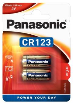 Hückmann 119442 Panasonic CR123AL/2BP (PK=2Stk.) Photobatterie