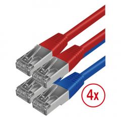EsyLux EC10431128 Cable-Set RJ45 5M Tw X4 Patchkabel-Set