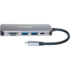 D-Link DUB-2325/E 5-in-1 USB-C Hub mit Card Reader, 2x USB Hub