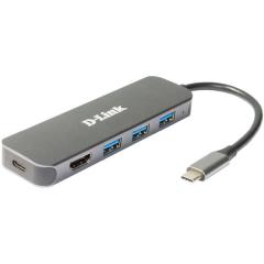 D-Link DUB-2333 5-in-1 USB-C Hub mit HDMI/Power Delivery Hub
