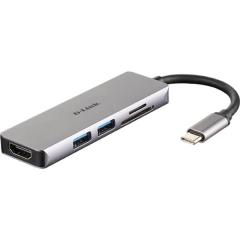 D-Link DUB-M530 USB-C 5-Port USB 3.0 Hub mit HDMI und SD Hub