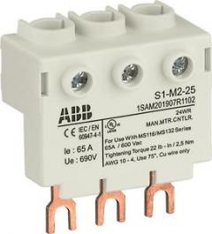 ABB Stotz-Kontakt S1-M2-25 , 3-Phasen-Einspeiseblock Hoch, für MS116 / MS132, 25mm2 , 1SAM201907R1102