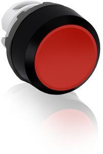 ABB Stotz-Kontakt MP1-10R , Drucktaster-Vorsatz rot, flach-tastend, Frontring Kunststoff schwarz , 1SFA611100R1001
