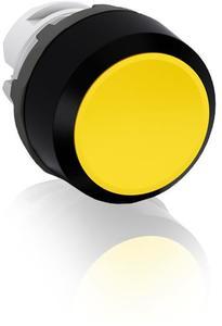 ABB Stotz-Kontakt MP1-10Y , Drucktaster-Vorsatz gelb, flach-tastend, Frontring Kunststoff schwarz , 1SFA611100R1003