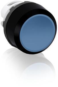 ABB Stotz-Kontakt MP1-10L , Drucktaster-Vorsatz blau, flach-tastend, Frontring Kunststoff schwarz , 1SFA611100R1004