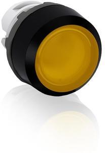 ABB Stotz-Kontakt MP1-11Y , Leuchtdrucktaster-Vorsatz gelb, flach-tastend, Frontring Kunststoff schwarz , 1SFA611100R1103