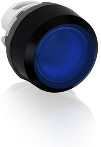 ABB Stotz-Kontakt MP1-11L , Leuchtdrucktaster-Vorsatz blau, flach-tastend, Frontring Kunststoff schwarz , 1SFA611100R1104
