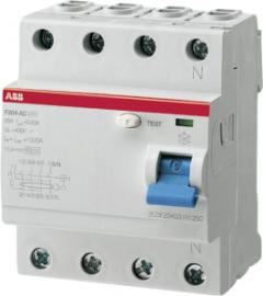 ABB Stotz-Kontakt F204 A-25/0,03 , FI-Schutzschalter 4P,Typ A,25A,30mA , 2CSF204101R1250