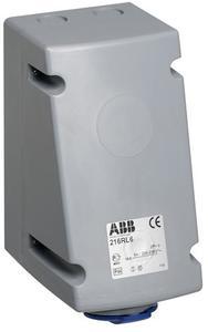 ABB Stotz-Kontakt 216RL9 , Aufputz-Wandsteckdose, 16 A, IP44 6h, 3P+E, 600-690 V, 50+60Hz, schwarz , 2CMA168389R1000